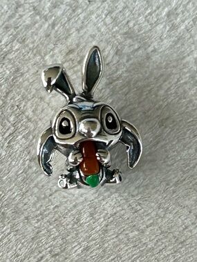 Stitch "Easter Bunny" Charm – 925 Sterling Silver